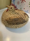 Vintage Chicken Basket  Small Flaw On Tail  Farmhouse Decor