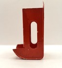 Vintage Metal Match Stick Holder Primitive Fire Place Decor Red Farm House