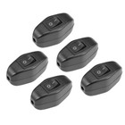 5pc Inline Cord Switch Ac 250v 6a Spst On-off Rocker Switch For Lamp Light New