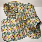 Vintage Retro Spring 70s 80s Pastel Geometric Rectangular Scarf 5 X 34