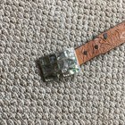 Vintage Leather Belt Silver Shell Buckle Size 32 Tooled Animal Scene Al Stohlman
