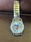 Vintage Disney Lorus Backward Goofy Watch V516-6a00 Silver Tone - Needs Battery 