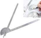 0-180 Degree Angle Finder  Stainless Steel Round Head Rotary Protractor Scale An