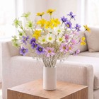 1 5 10pcs Artificial Flowers Faux Wildflower Stems Fake Daisy Bouquet Home Decor