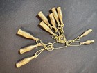 Vintage Coca-cola Bottle Keychains-lot Of 10 Gold Tone W  Ball Chain Nos