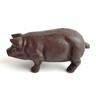 Pig Figurine Hog Swine Statue Country Western Farmhouse Decor Cast Iron 5 5 