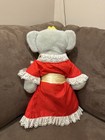 Vintage 1977 Babar Queen Celeste Elephant Plush Eden Toys Inc Red Dress
