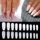 500pcs Long Coffin Ballerina Full Cover False Nail Tips 10 Sizes Acrylic Nails