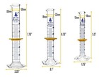 Premium Graduated Cylinder Set - 10ml  25ml   50ml - Astm  Class A - Protecti   