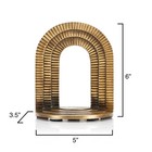 Cast Iron Brick Arch Bookends Set  Antique Brass Book Ends  2 Decorative Book   