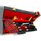Scottish  Royal Steward  Great Highland Bagpipe  Full Silver Mounts Black Finish