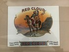 L    k      Red Cloud Cigar Box Label Original Stone Lithograph With Coa  14 X 12 