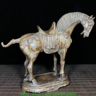 11 6   Old Chinese Bronze Silver Feng Shui 12 Zodiac Year Animal Horse Statue