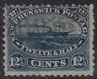 Canada  1860  New Brunswick  Scott 10  High Value  Blue  Used  Ebca016