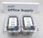 Genuine Lot Of 2 Oem Canon Cl-246 Color Ink Bulk Packaging Free Shipping