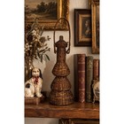 Woven Wicker Basket With Handle Hanging Rustic Boho Cottagecore Shelf Accent