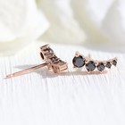 2 00ct Round Cut Simulated Black Diamond Stud Earrings 14k Rose Gold Plated