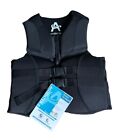 Adult Life Jacket Swimming Surfing Fishing Floating Pfd Vest Black