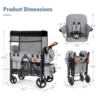 Wagon Stroller For 2 Kids  For Toddler With Canopy ltimate Double  gray 