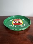 Victoria Bitter Beer Round Green Tray Vb  Australian Beer Rare