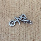 Phi Kappa Theata Fraternity Diagonal Greek Letter Pendant Sterling Silver  47g