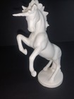 White Ceramic Unicorn Figurine Statue Rearing Fantasy Decor 8   