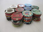 100 Special Casino Chips Lot  2 Gaming Poker Las Vegas   New   Used Clay Brass