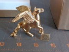 Vintage Estee Lauder Solid Perfume Compact Intuition Gold Pegasus Horse 2002 Box