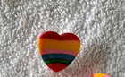 Vintage 80s Rainbow Hearts Pencil Erasers Set Of 30 New