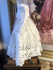 Antique Cotton Eyelet Child Doll Dress   Full Slip