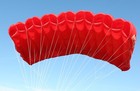 Raven Ii 218 Sq Ft Skydiving Parachute Reserve - Red - 7 Cell - Mint Shape