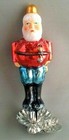 Debbee Thibault  silly Santa  B  Glass Orn Clip Orig Box Nearly 5  Old Stock New