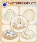 Baby Play Mats 5-in-1 Cream Tummy Time Gym With 6 Toys Thick Plush Floor Babies