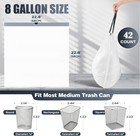 Drawstring 8 Gallon Trash Bags - Medium Trash Bags 8 Gallon Garbage Bags
