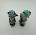Vtg Ceramic Cat Salt Pepper Shakers Anthropomorphic Pink Bow Japan Mcm Cute 8   
