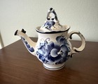 Vintage Russian Gzhel Hand-painted Porcelain Teapot