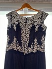 Jkara Mother Of The Bride Gown Sleek Black With Gorgeous Silver Sequin Design
