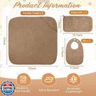 Hahafelt 6 Pcs Baby Hooded Towels Washcloths And Bibs Set Muslin Cotton Soft 