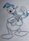Original Disney Character Sketch By Artist Daniel St Pierre  Donald Duck 