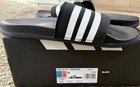 Adidas Adilette Comfort Slide Sandals Black white Striped Men s Us 12 Js4313
