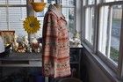 Vintage 1970 s Knit Polyester Shirt John s Girl Aztec Design Dagger Collar Large