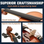 Cecilio 4 4 Cvn-320l Left-handed Varnish Finish Ebony Fitted Solid Wood Violin