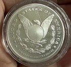 1 Oz Silver Coin - Morgan Dollar Round Sunshine Mint Bu Proof Finish In Capsule