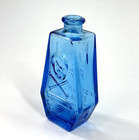 Wheaton Glass Poison Coffin Bottle Rip 1971 Peacock Blue Vintage