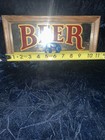 Vintage Beer 5   Bar Mirror Sign Wood Frame Tavern Man Cave Decor