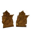 Vintage Brass Ship Bookends Nautical Boat Sailboat Solid Brass Pair Lot Of 2