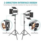 Neewer 2-pack 480 Led Bi-color Dimmable Light Kit With 2 4g Remote
