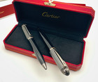 New Hot    Cartier Black Metal Ballpoint Pen Luxury Executive Gift Box 2026