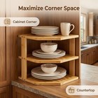Plate And Bowl Organizer For Cabinet  Paper Plate Holder  Corner Shelf
