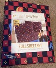 New Wizarding World Harry Potter Hogwarts Houses Full Size Bedding Sheet Set